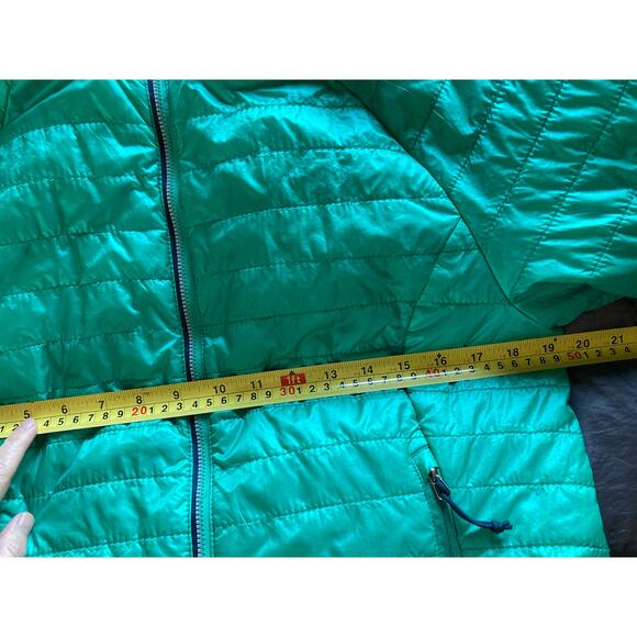 The North Face womens quilted insulated zip jacket green sz M puffer lightweight - Picture 3 of 7